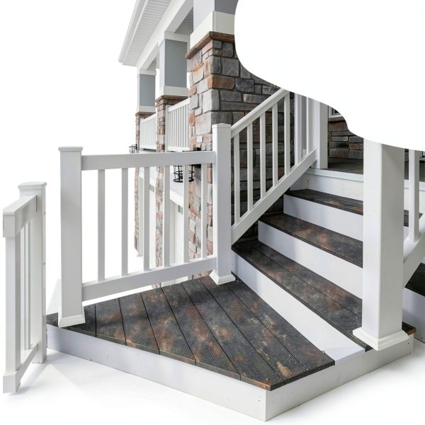 Deck Post Base Cover 2 Pack Red Oak Wood 3.5" x 3.5" by CroBlissful-4