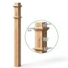 3 1/2 x 48 Inch Square Newel Post Red Oak Solid Wood Box Newel Wood Porch Columns Staircase Post, Plain Style for Remodeling Stair Railing Banister Indoor Interior-1