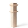 3 x 48 Wood Box Newel Stair Newel Post Solid Poplar Notched Interior Railing Newel Stair Post Wood Balusters for Staircase Handrails-2