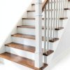 56 Inch Large Red Oak Wood Box Newel Post with 3 1/2" Post and 4 1/2" Sleeve Solid Wood Contemporary Style Stair Newel with Pedestal for Stair Remodeling-3