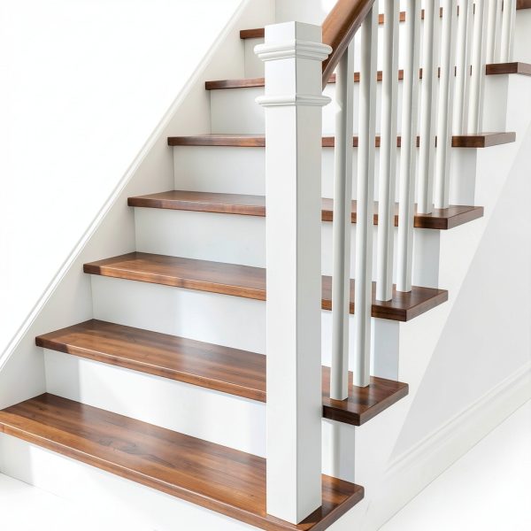 3 x 48 Wood Box Newel Stair Newel Post Solid Poplar Notched Interior Railing Newel Stair Post Wood Balusters for Staircase Handrails-6